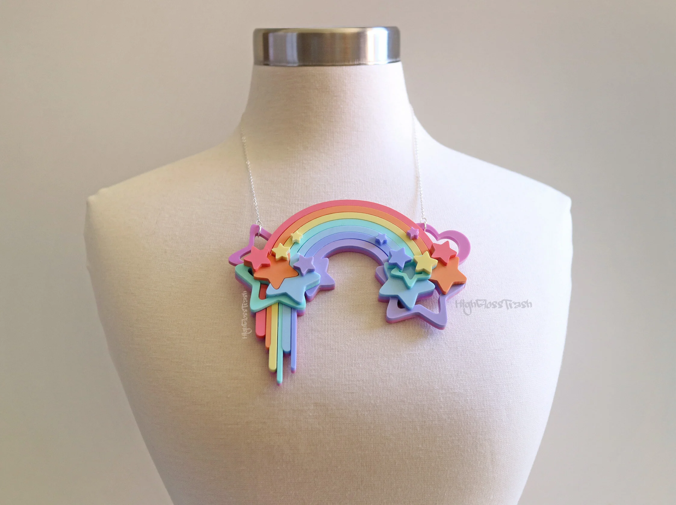 Rainbow Statement Necklace High Gloss Trash